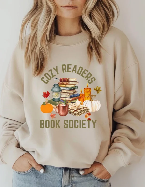 Cozy Readers Book Society Sweatshirt – Perfect for Book Lovers