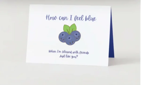 Quirky Blueberry Birthday Card for Friends