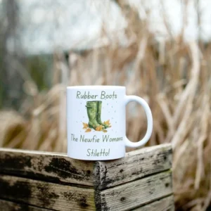 Rubber Boots - The Newfie Woman's Stiletto Mug – Fun Newfoundland-Inspired Design