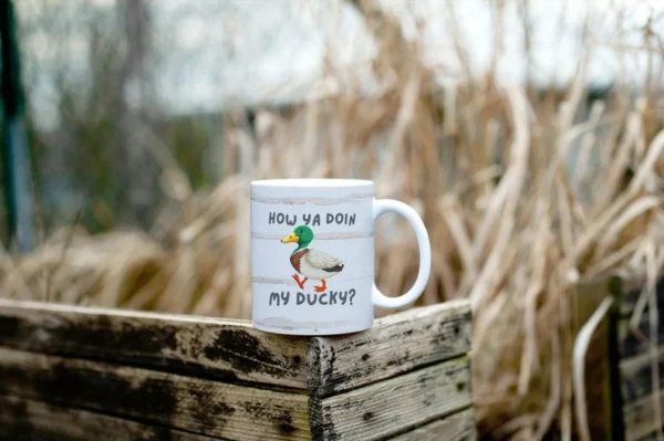 Newfoundland Coffee Mug – "How Ya Doin' My Ducky?"