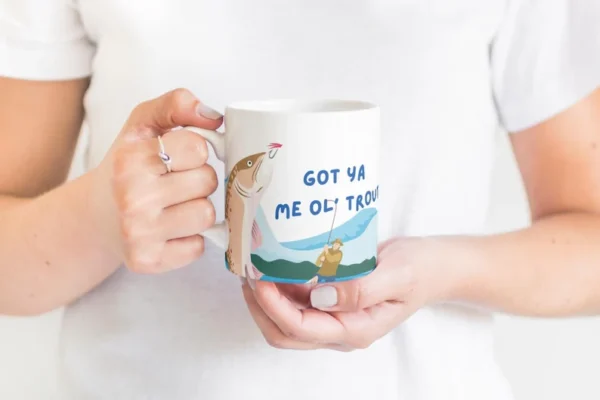 Newfoundland Coffee Mug – "Got Ya Me Ol’ Trout" Design