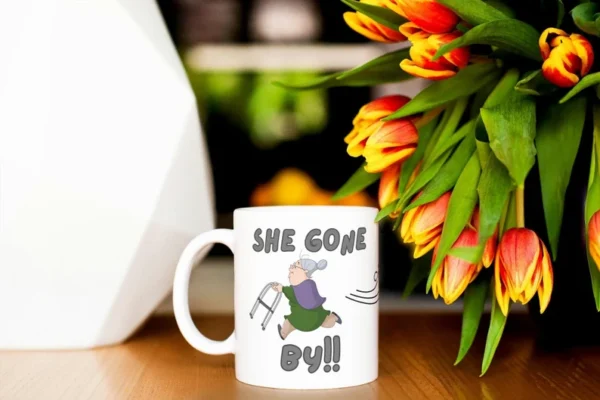 Humorous Newfoundland Coffee Mug – "She Gone B'y!"