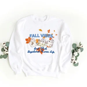 Cozy "Fall Vibes" Nurse Sweatshirt – Perfect for RNs