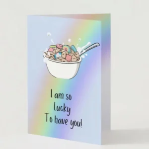 Lucky Charms Cereal Birthday Card – "So Lucky to Have You"