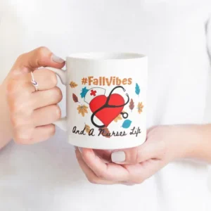 Fall Vibes Nurse Mug - Cozy Autumn Gift for Healthcare Heroes