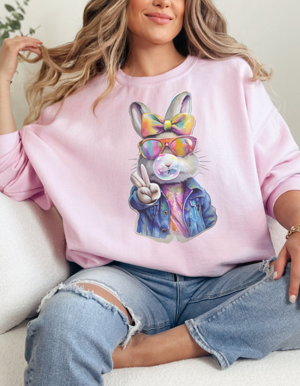 Denim Rabbit / Crewneck Sweatshirt - Image 2