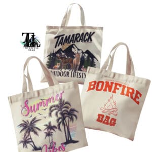 custom polyester beach bag picnic bag fishing bag hunting bag sub,imated tote for summer. tamarack gear for every lifestyle