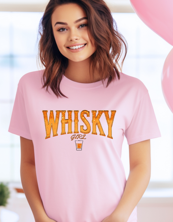 "Whisky Girl" Heavy cotton Tee-Unisex Fit