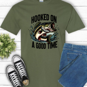 "Hooked on a good time" Heavy cotton Tee-Unisex Fit