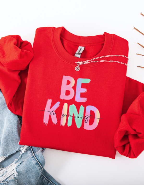 "Be Kind to Yourself" Heavy Blend Crewneck Sweater, Unisex- 6 colors - Image 3