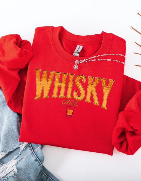 "Whisky Girl" Heavy Blend Crewneck Sweater, Unisex- 6 colors - Image 4