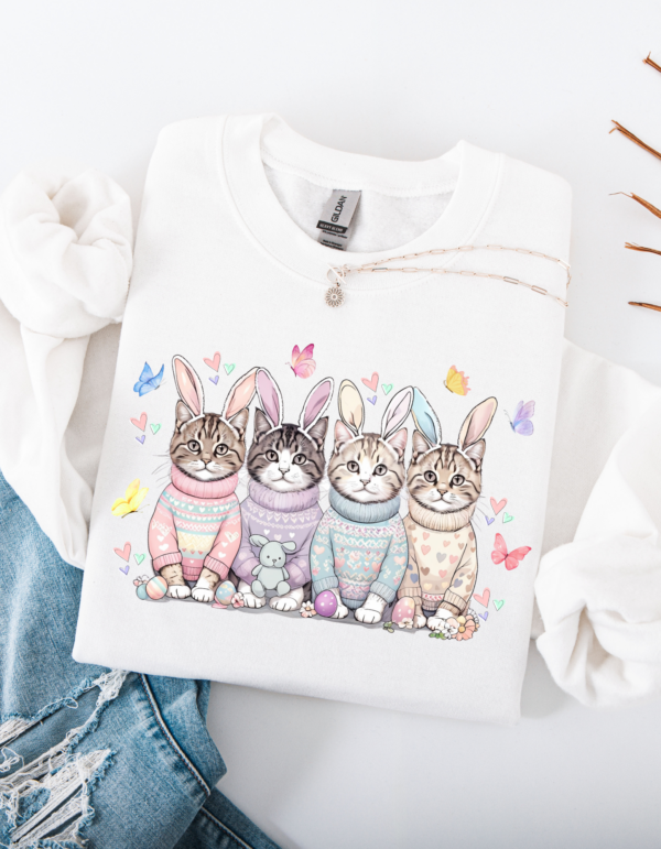 "Kitten Love" Heavy Blend Crewneck Sweater, Unisex- 7 colors - Image 4