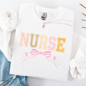 "Vintage Nurse " Heavy Blend Crewneck Sweater, Unisex- 7 colors