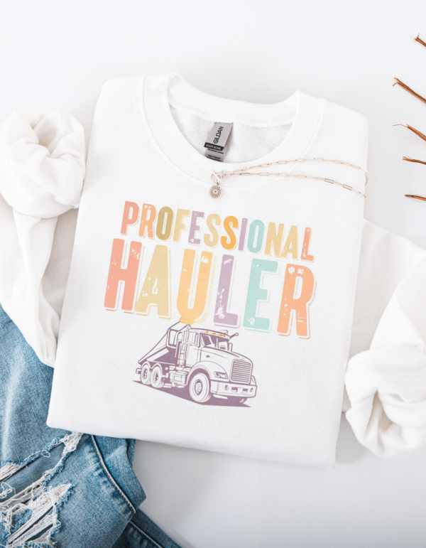 "Professional Hauler" Heavy Blend Crewneck Sweater, Unisex- 7 colors