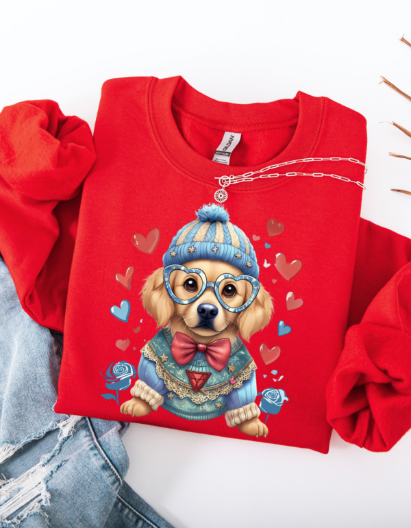 "Goldie Lots of Love" Heavy Blend Crewneck Sweater, Unisex- 7 colors Golden retriever Design - Image 4