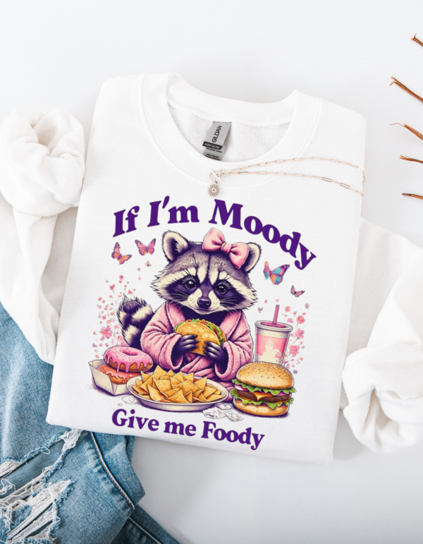 "Moody for Foody" Heavy Blend Crewneck Sweater, Unisex- 7 colors - Image 3