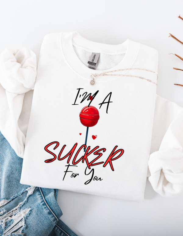 "Sucker for You" Heavy Blend Crewneck Sweater, Unisex- 6 colors - Image 3