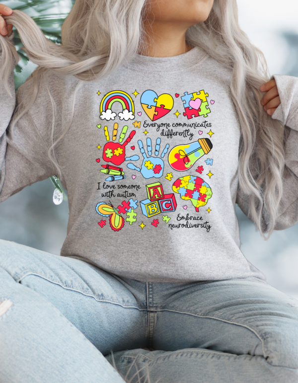 Everyone Communicates Differently/ Crewneck Sweatshirt