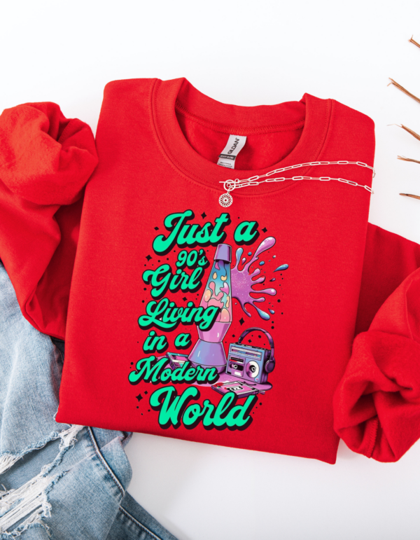 "90's Girl" Heavy Blend Crewneck Sweater, Unisex- 7 colors - Image 4