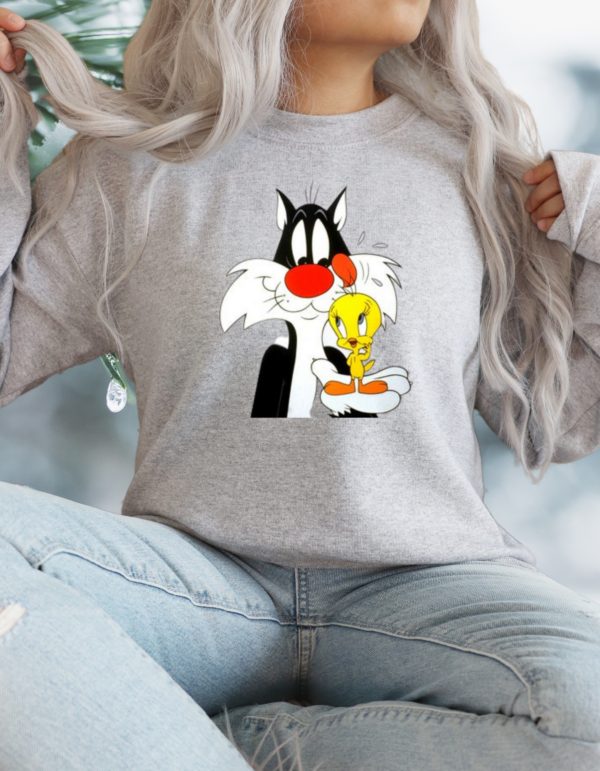 "Sylvester & Tweety" Inspired Heavy Blend Crewneck Sweater, Unisex- 6 colors