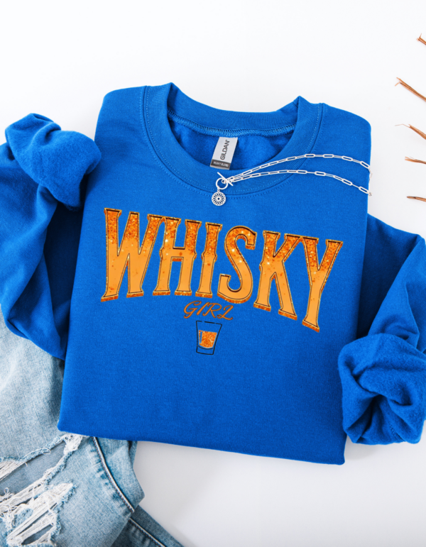 "Whisky Girl" Heavy Blend Crewneck Sweater, Unisex- 6 colors - Image 5