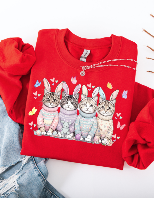 "Kitten Love" Heavy Blend Crewneck Sweater, Unisex- 7 colors - Image 5