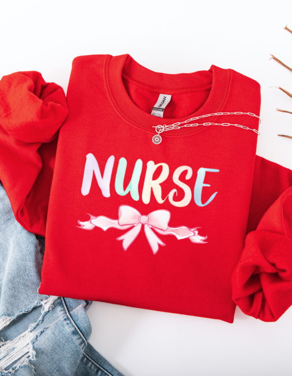 "Coquette Nurse" Heavy Blend Crewneck Sweater, Unisex- 7 colors