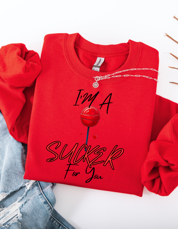 "Sucker for You" Heavy Blend Crewneck Sweater, Unisex- 6 colors - Image 4