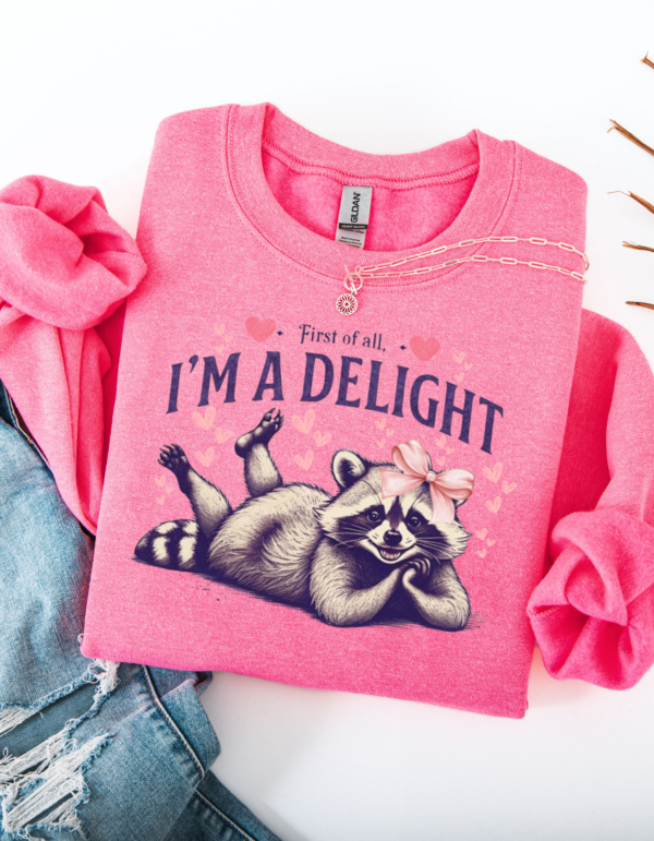 "I'm A Delight" Heavy Blend Crewneck Sweater, Unisex- 7 colors