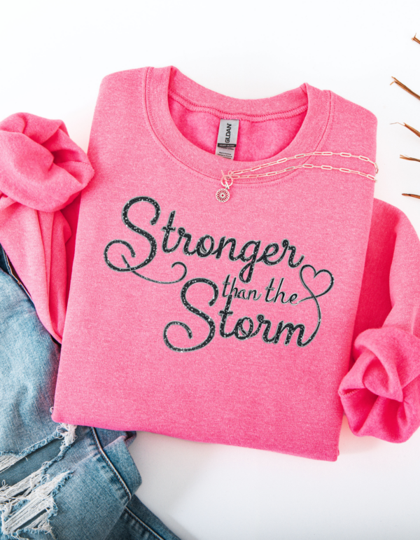 "Stronger Than the Storm" Heavy Blend Crewneck Sweater, Unisex- 6 colors