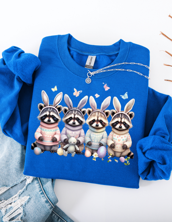 "Easter Raccoon" Heavy Blend Crewneck Sweater, Unisex- 7 colors - Image 8