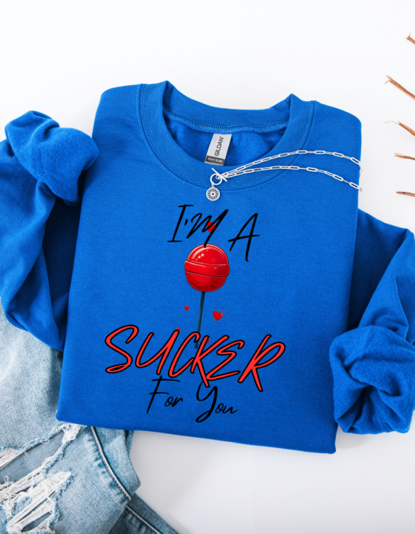 "Sucker for You" Heavy Blend Crewneck Sweater, Unisex- 6 colors - Image 5