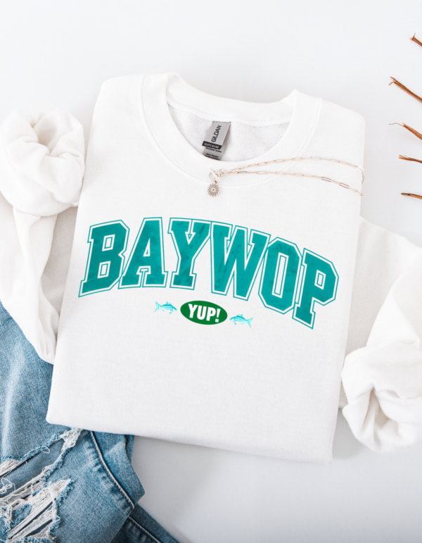 "Baywop Yup" Heavy Blend Crewneck Sweater, Unisex- 7 colors - Image 5