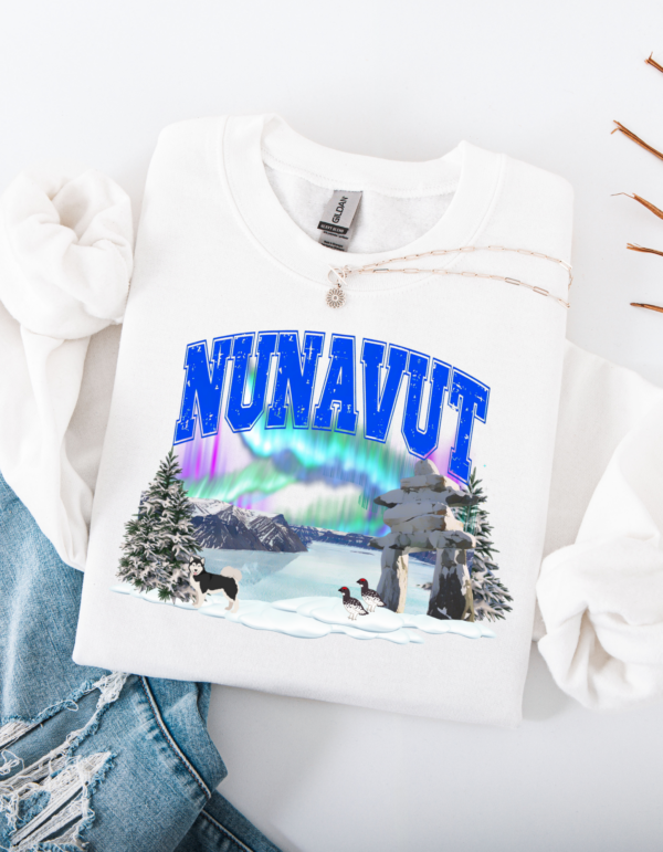 "Nunavut" Heavy Blend Crewneck Sweater, Unisex- 7 colors - Image 12