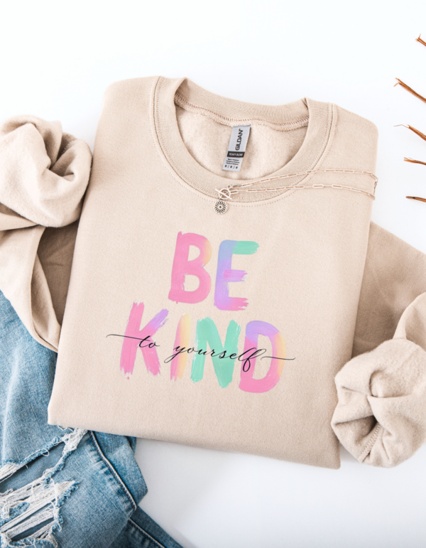 "Be Kind to Yourself" Heavy Blend Crewneck Sweater, Unisex- 6 colors - Image 7