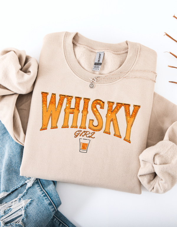 "Whisky Girl" Heavy Blend Crewneck Sweater, Unisex- 6 colors - Image 7