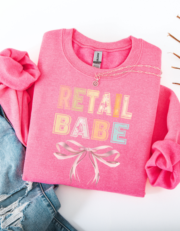 "Retail Babe" Heavy Blend Crewneck Sweater, Unisex- 7 colors - Image 6