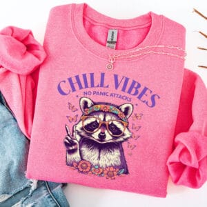 Chill Vibes No Panic Attacks/ Crewneck Sweatshirt