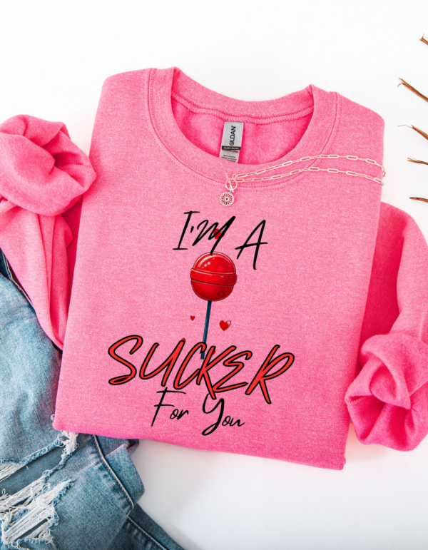 "Sucker for You" Heavy Blend Crewneck Sweater, Unisex- 6 colors