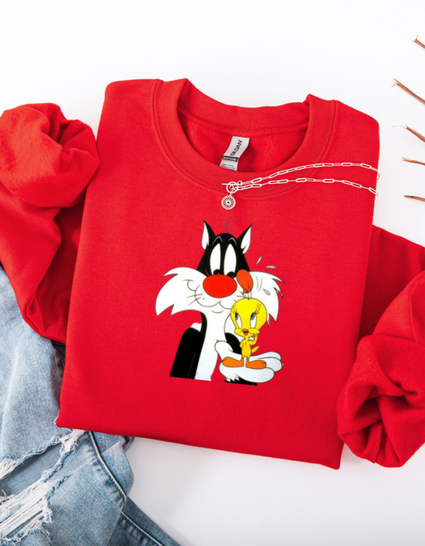 "Sylvester & Tweety" Inspired Heavy Blend Crewneck Sweater, Unisex- 6 colors - Image 6