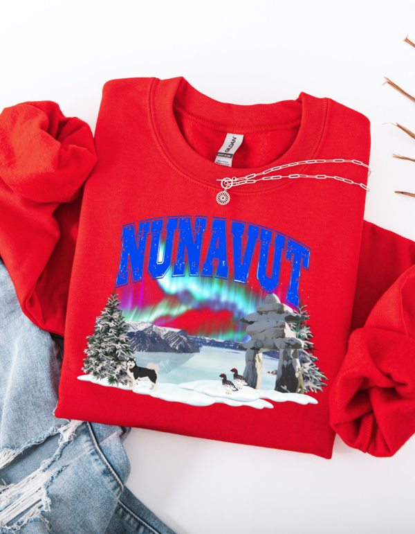 "Nunavut" Heavy Blend Crewneck Sweater, Unisex- 7 colors - Image 11