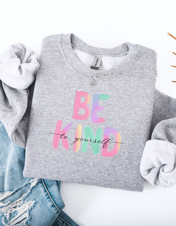 "Be Kind to Yourself" Heavy Blend Crewneck Sweater, Unisex- 6 colors - Image 8