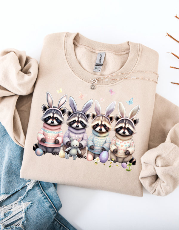 "Easter Raccoon" Heavy Blend Crewneck Sweater, Unisex- 7 colors - Image 9