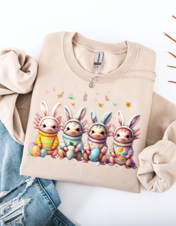 "Axolotl Spring" Heavy Blend Crewneck Sweater, Unisex- 7 colors - Image 7