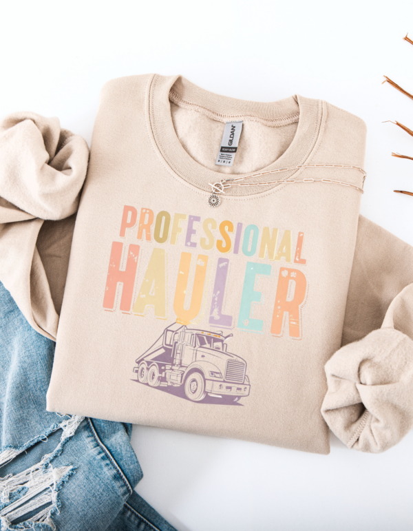 "Professional Hauler" Heavy Blend Crewneck Sweater, Unisex- 7 colors - Image 7