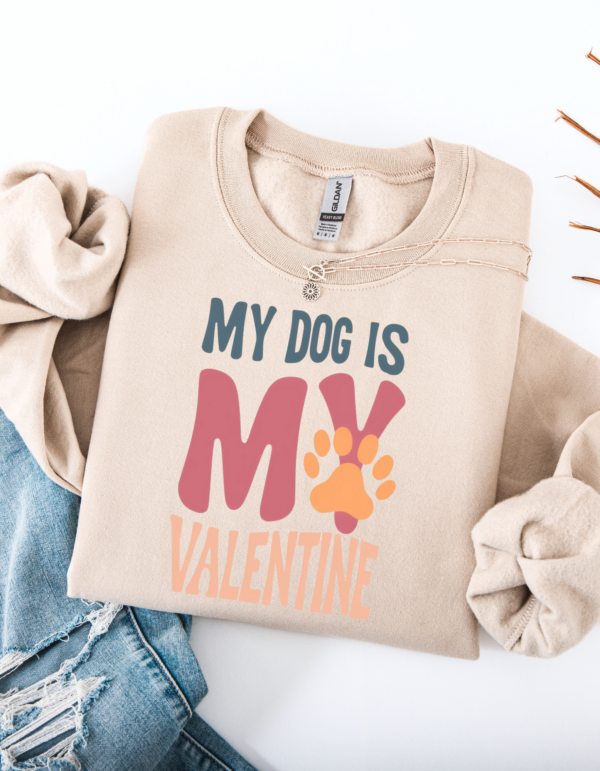 "My Dog is my Valentine" Heavy Blend Crewneck Sweater, Unisex- 7 colors - Image 7