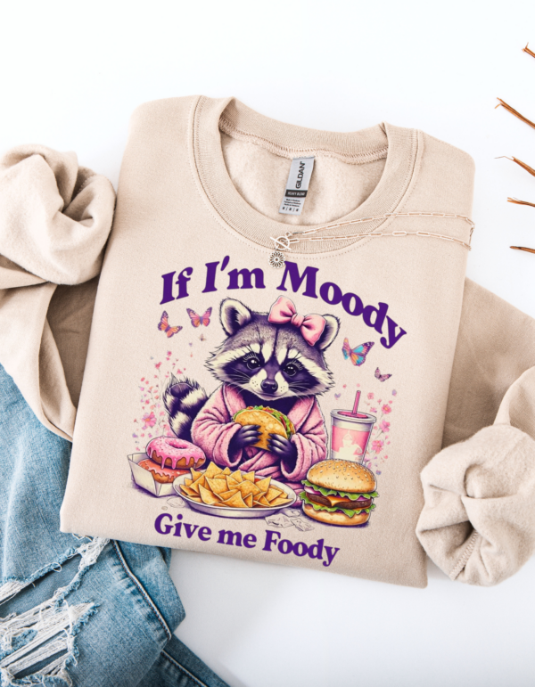 "Moody for Foody" Heavy Blend Crewneck Sweater, Unisex- 7 colors