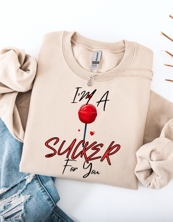 "Sucker for You" Heavy Blend Crewneck Sweater, Unisex- 6 colors - Image 7