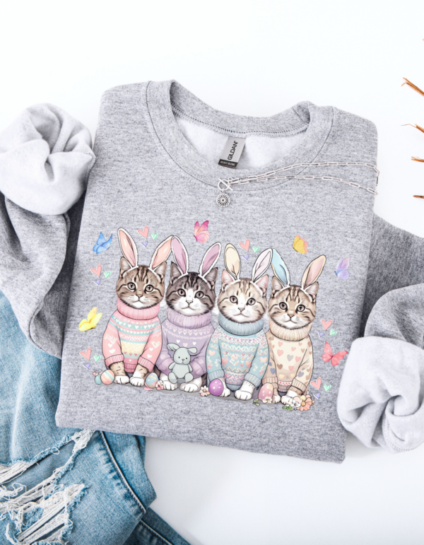 "Kitten Love" Heavy Blend Crewneck Sweater, Unisex- 7 colors - Image 9