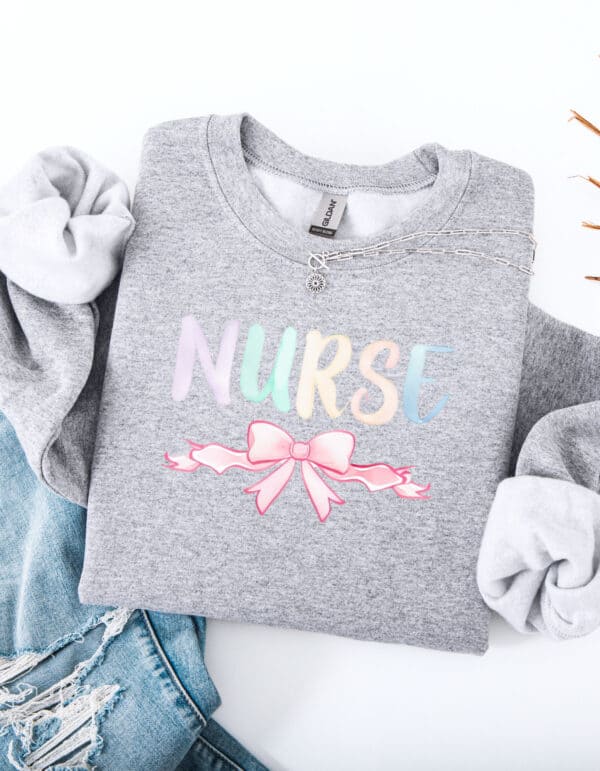 Coquette Nurse/ Crewneck Sweatshirt - Image 3